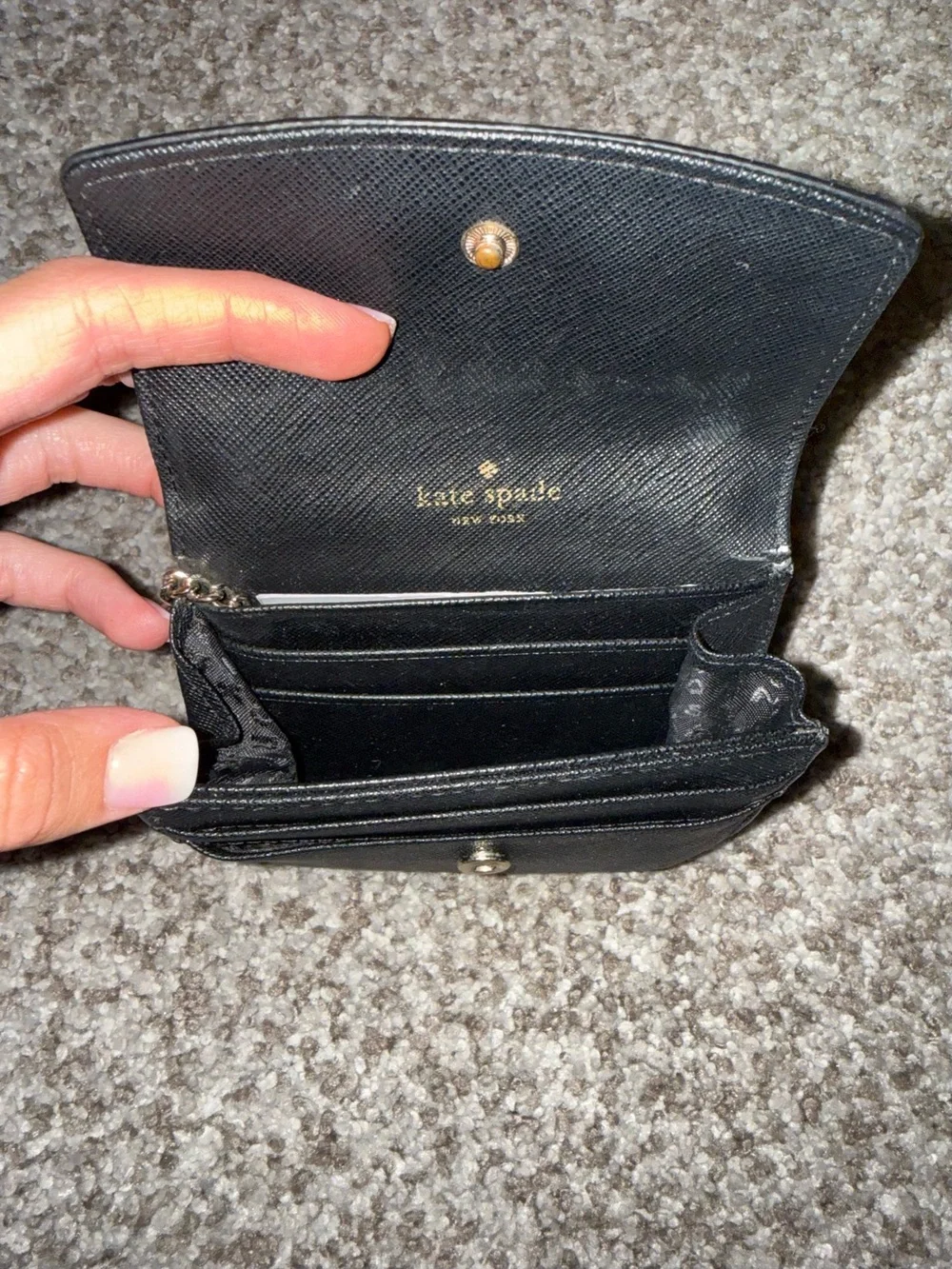 kate spade Black Leather Keyring Card Holder